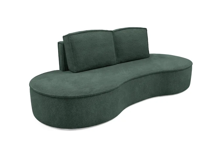 Sofa VELLA GERMAN – zielona, widok mebla na białym tle