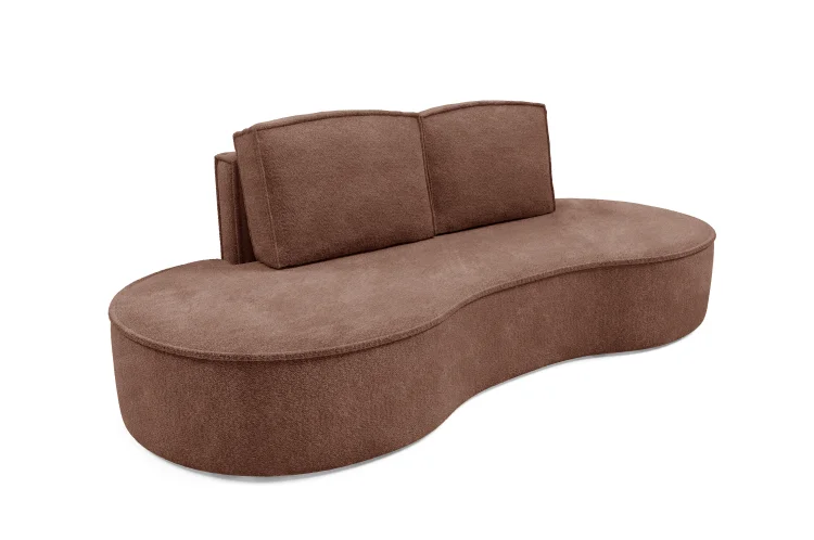 Sofa VELLA GERMAN – brązowa, widok mebla na białym tle