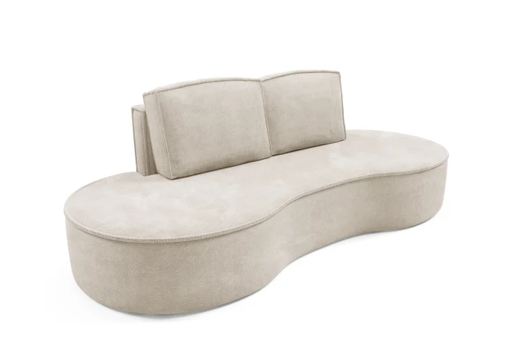 Sofa VELLA GERMAN – beżowa, widok mebla na białym tle