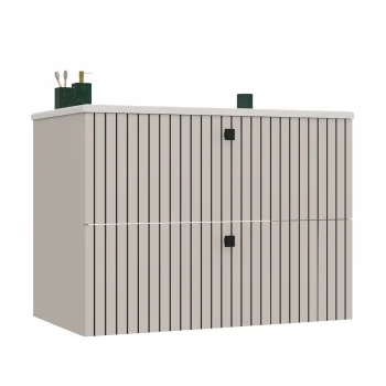 SZAFKA POD UMYWALKĘ TIGO 80 2S KASZMIR RYFLOWANY FRONT + UMYWALKA
