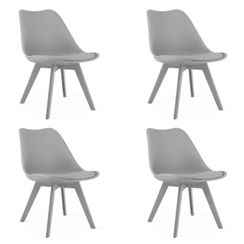 Krzesło MARK szare, nogi szare x 4 — 4 szt.