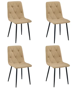 Krzesło LIBRA brązowe z czarnymi nogami 4x