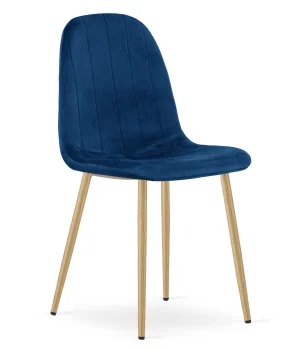 Krzesło padva aksamit granat nogi dąb do jadalni i salonu