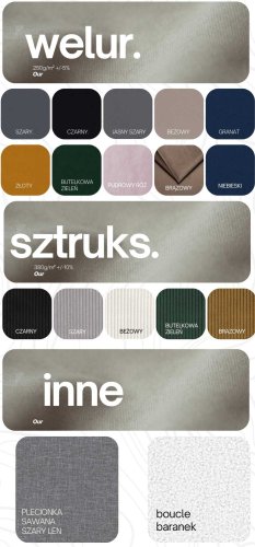 Wzornik tkanin obiciowych – welur, sztruks i inne materiały