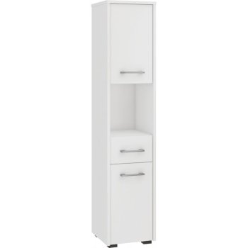 SŁUPEK REGAŁ ŁAZIENKOWY FIN 2D 1SZ 1W BIAŁY