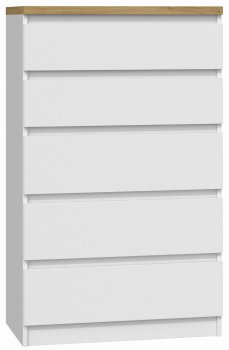 KOMODA MALWA M5 B22 - BIEL DĄB ARTISAN