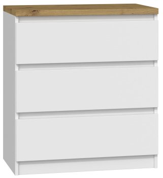 KOMODA MALWA M3 70 - BIEL/DĄB ARTISAN