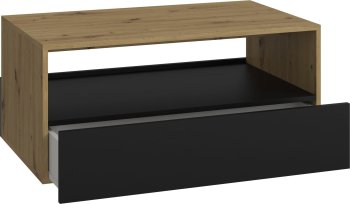 ŁAWA REBEL - DĄB ARTISAN / CZERŃ MAT