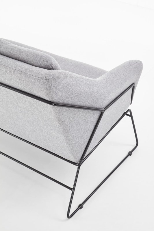 SOFT 2 XL fotel wypoczynkowy podwójny czarny stelaż, jasny popiel (1p=1szt)