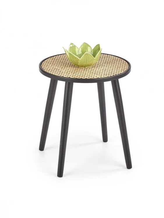 JAKARTA ława czarny / naturalny rattan (1p=1szt)