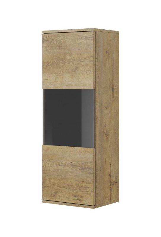 NEST W-1 witryna dąb lefkas/ czarny (1p=1szt)