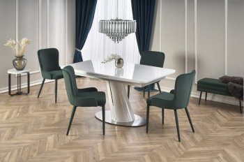 ODENSE stół rozkładany blat - biały podstawa - biały