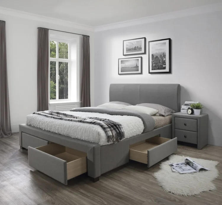 MODENA 180 łóżko z szufladami popiel (6p=1szt)