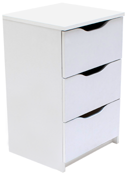 KOMODA STOLIK SZAFKA 3 SZUFLADY ALEXO 3S - BIEL