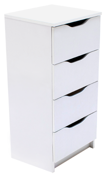 KOMODA STOLIK SZAFKA 4 SZUFLADY ALEXO 4S - BIEL