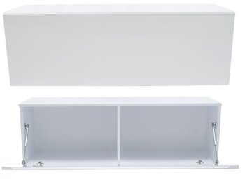 SZAFKA RTV VIDA 2 WISZĄCA 120CM BIEL POŁYSK