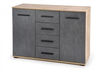 LIMA KM-4 komoda dąb wotan/popielaty