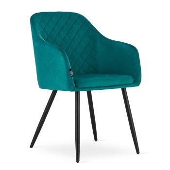 Krzesło LECCO - morska zieleń aksamit x 2