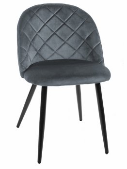 Krzesło VARNA - aksamit ciemnoszare x 4