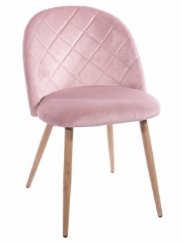 Krzesło VARNA - aksamit róż x 4