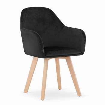 Krzesło FERMO - czarny aksamit x 2