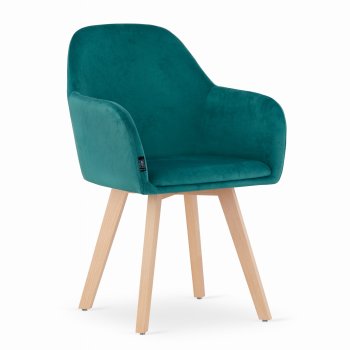 Krzesło FERMO - morska zieleń aksamit x 2