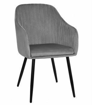 Krzesło MOSSI - szary aksamit x 2