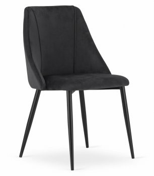 Krzesło LATINA - czarny aksamit x 4