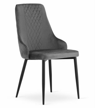 Krzesło MAX - ciemny szary aksamit x 4