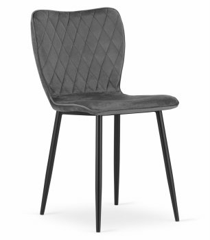 Krzesło FOX - ciemny szary aksamit x 4