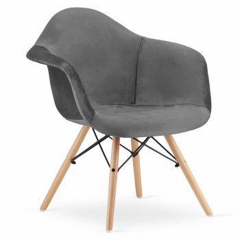 Krzesło FENIX - ciemny szary aksamit x 4