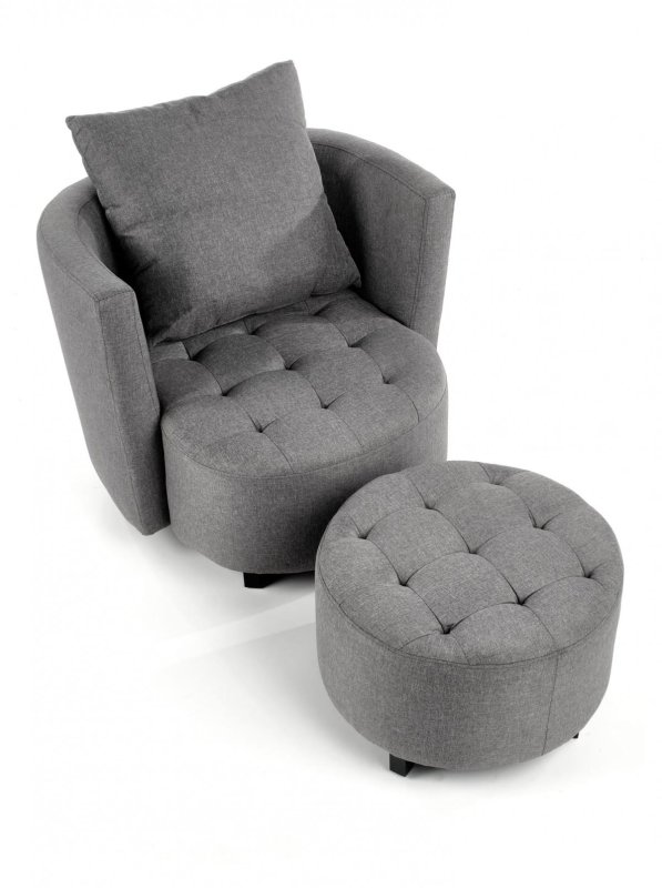 HAMPTON fotel popielaty (1p=1szt)