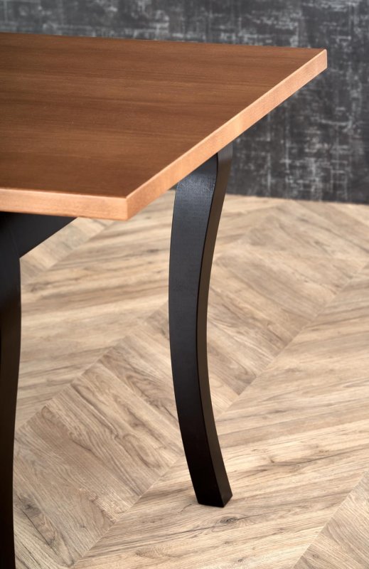WINDSOR stół rozkładany 160-240x90x76 cm kolor ciemny dąb/czarny (2p=1szt)