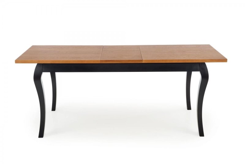 WINDSOR stół rozkładany 160-240x90x76 cm kolor ciemny dąb/czarny (2p=1szt)
