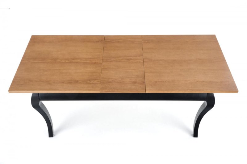 WINDSOR stół rozkładany 160-240x90x76 cm kolor ciemny dąb/czarny (2p=1szt)