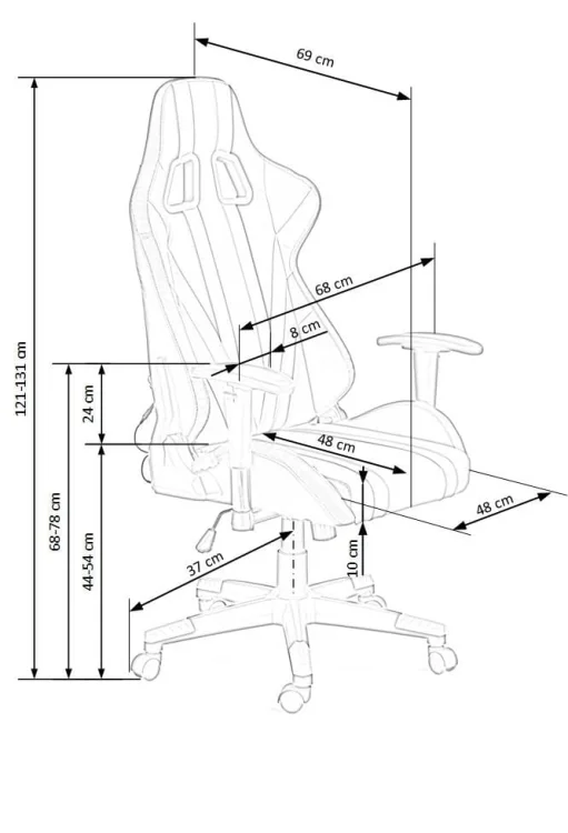 FACTOR fotel gamingowy z LED wielobarwny