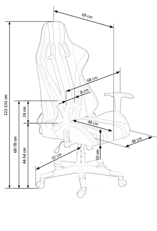 FACTOR fotel gamingowy z LED wielobarwny