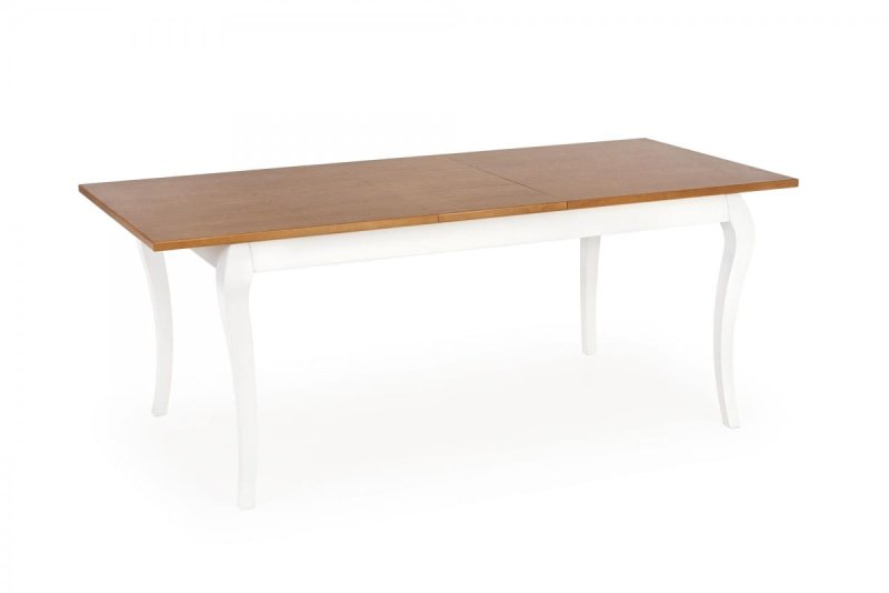 WINDSOR stół rozkładany 160-240x90x76 cm kolor ciemny dąb/biały (2p=1szt)