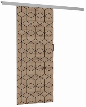 DRZWI PRZESUWNE LUCA HEKSAGON NAŚCIENNE DĄB ARTISAN