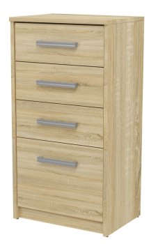 KOMODA OTIS 4S DĄB SONOMA 4 SZUFLADY SZAFKA POKÓJ SALON