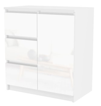 KOMODA MALAGA 1D3S BIEL POŁYSK
