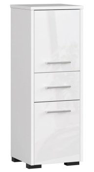 SZAFKA ŁAZIENKA FIN SŁUPEK 30 2D 1SZ 85cm BIAŁY POŁYSK