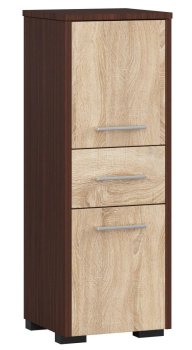 SZAFKA - SŁUPEK REGAŁ ŁAZIENKOWY FIN 2D 1SZ WENGE / SONOMA