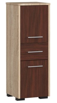 SZAFKA - SŁUPEK REGAŁ ŁAZIENKOWY FIN 2D 1SZ DĄB SONOMA / WENGE