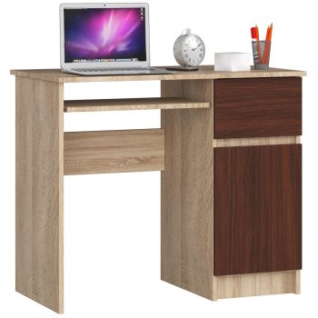 BIURKO KOMPUTEROWE 90 cm PIKSEL PRAWE SONOMA / WENGE