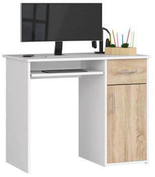 BIURKO PIN 90 cm BIAŁE / SONOMA WOLNOSTOJĄCE
