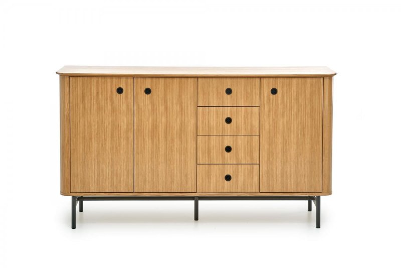 SMART komoda KM-1 dąb naturalny/czarny (3p=1szt)