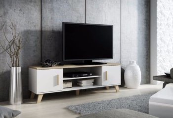 LOTTA RTV 160 (2D2K) BIAŁY/DĄB SONOMA