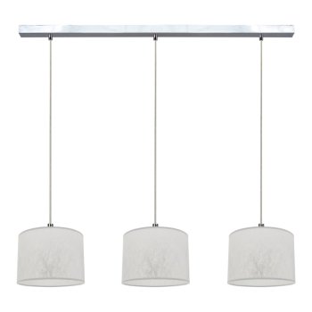 Prata Lampa Wisząca 3xE27 Max.40W Chrom/Transparentny/Srebrny