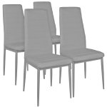 4 Krzesła TAPICEROWANE krzesło SALON JADALNIA szare